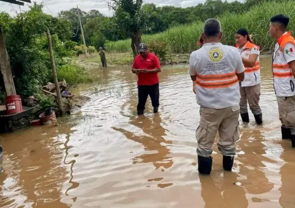 Lluvias fuertes en Chiapas; comienza el ascenso en los niveles de los ríos