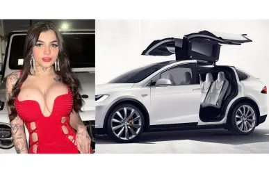 Karely Ruiz presume su nuevo carrito TESLA, como el de LCDLFM (VIDEO)