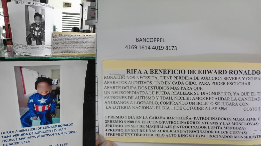 Piden apoyo para el pequeño Edward Ronaldo en Monclova 