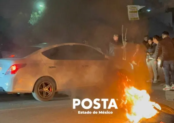 Diez horas y sumando lleva el bloqueo en la Texcoco-Lechería en Ecatepec (VIDEO)