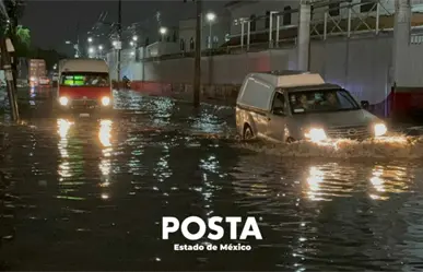 ¡A sacar la lancha! Se inunda Tultitlán (VIDEO)
