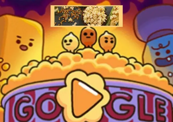El doodle de Google dedicado a las palomitas de maíz, te decimos por qué