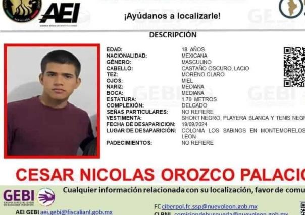 Buscan a joven desaparecido en Montemorelos