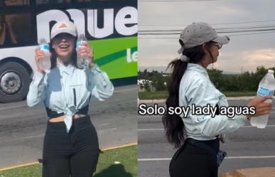 Surge Lady Aguas y saca suspiros a automovlistas en Monterrey