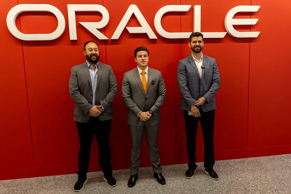 Samuel García anunció que Oracle vendrá a construir uno de los únicos cuatro hyperscale del mundo. Foto. Gobierno de Nuevo León