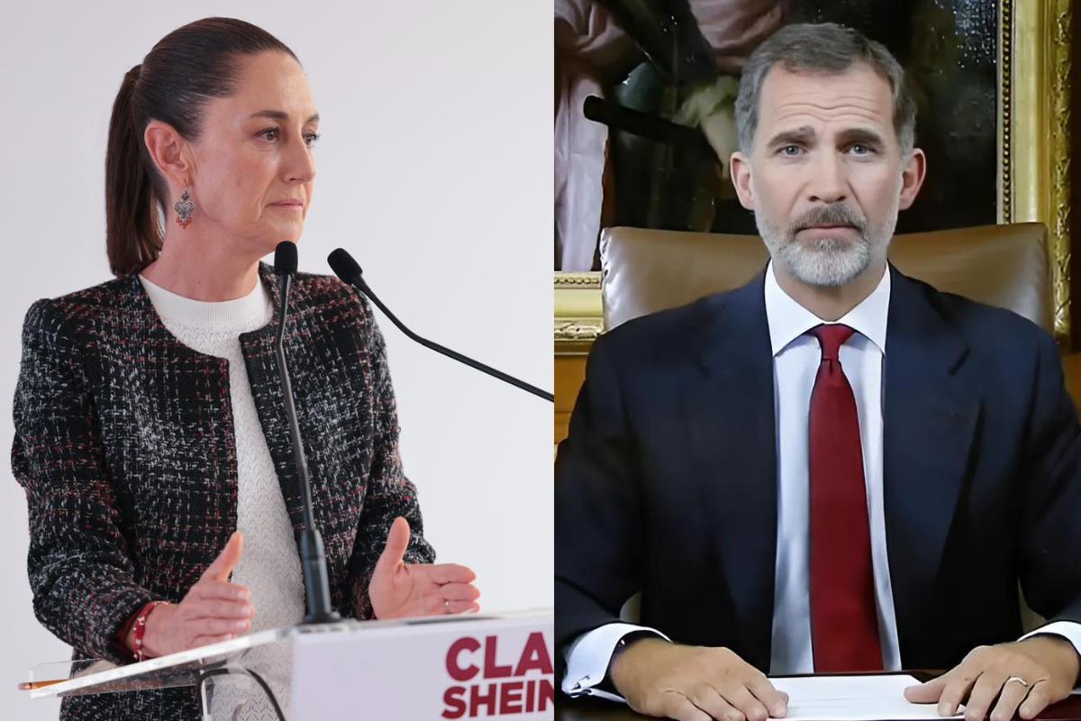 claudia Sheinbaum, Rey de España Felipe VI. Foto: @Claudiashein/ Captura de pantalla