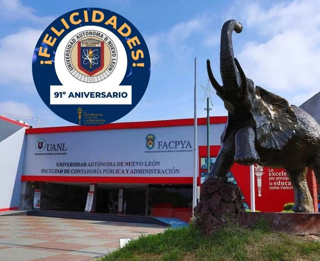 FACPyA publicó un mensaje en donde celebra los 91 años de la UANL. Foto: Canva.