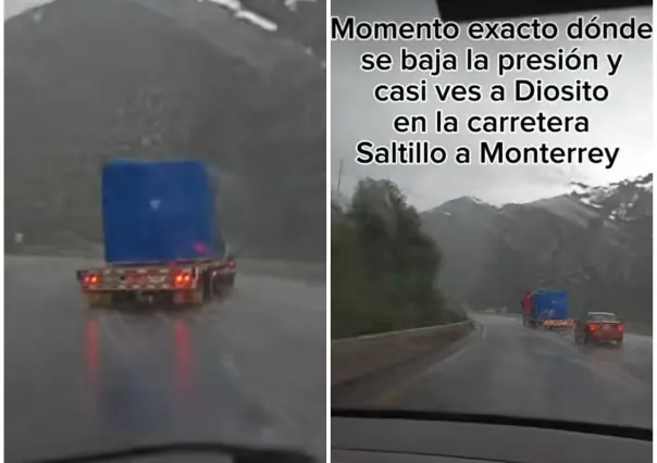 Graban a tráiler derrapando en la Monterrey-Saltillo (VIDEO)