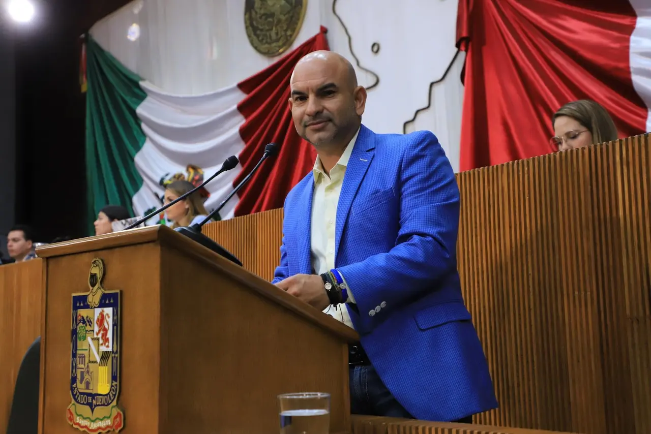 El Diputado José Luis Santos Martínez, del Grupo Legislativo de Acción Nacional, presentó un Punto de Acuerdo en la sesión ordinaria del Poder Legislativo. Foto: Cortesía.