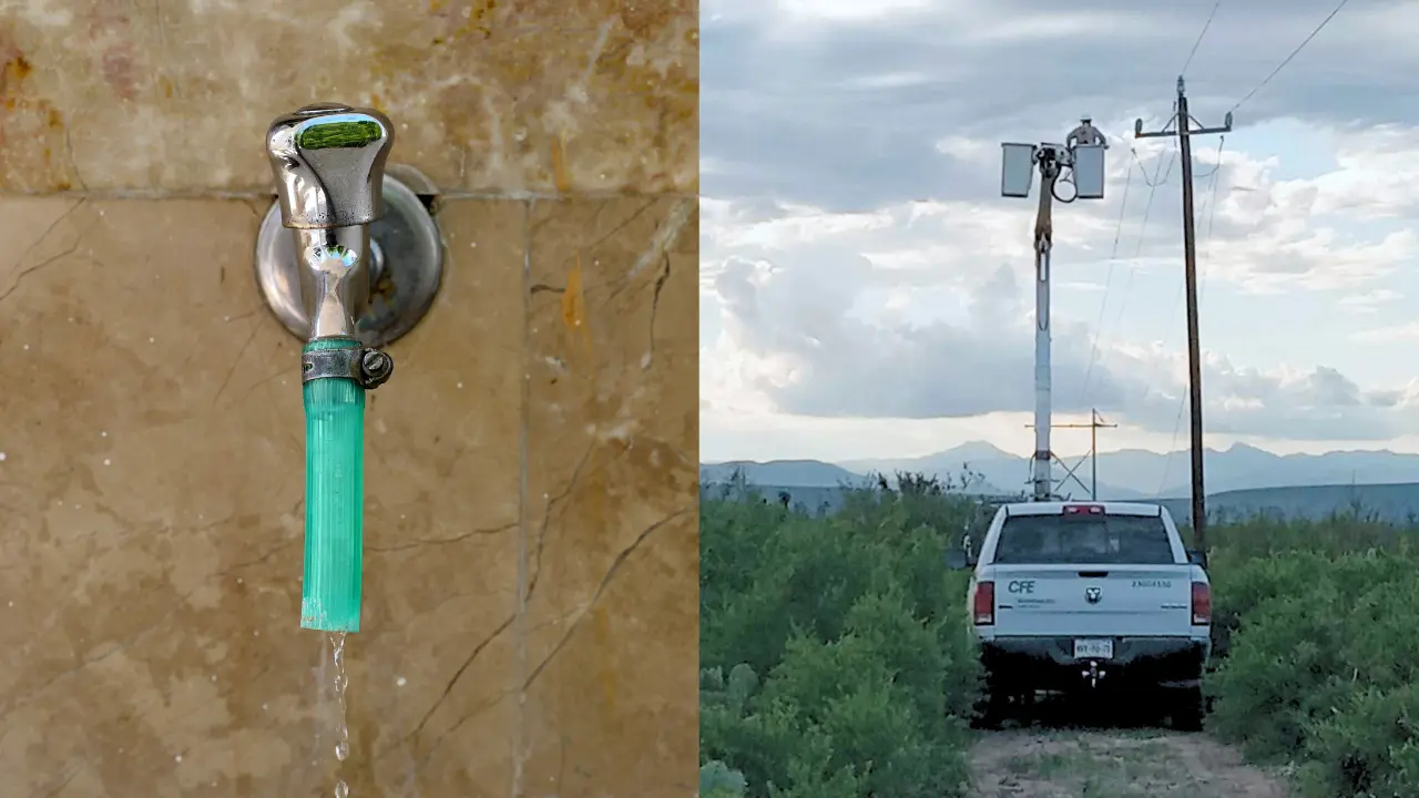 Llave de agua y restablecimiento de electricidad en pozos de SIMAS / Foto: Canva y SIMAS Monclova - Frontera