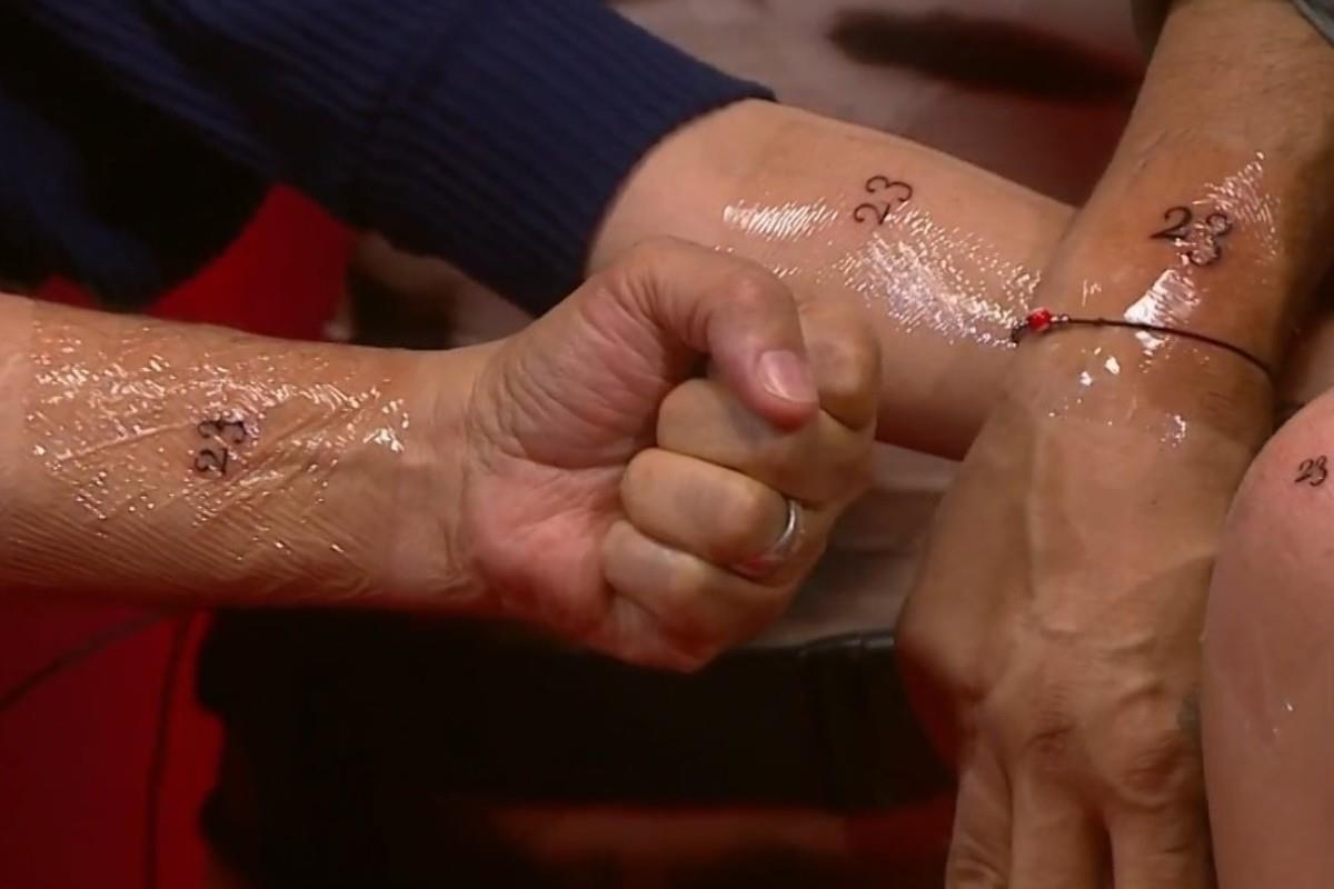 Tatuaje de los integrantes del Team Mar Foto: X(Twitter) @jasolin