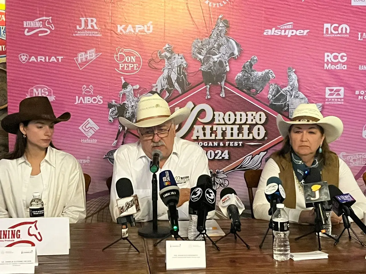 Rueda de prensa del Rodeo Saltillo Expogan y Fest. Foto de Marco Juárez.