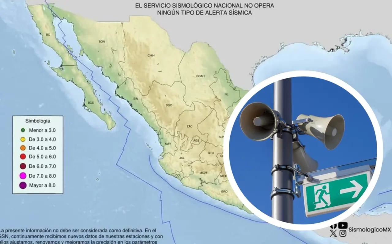 El SASMEX explicó que no se trató de un error en los altavoces. Imagen: SMN/Gobierno de México.