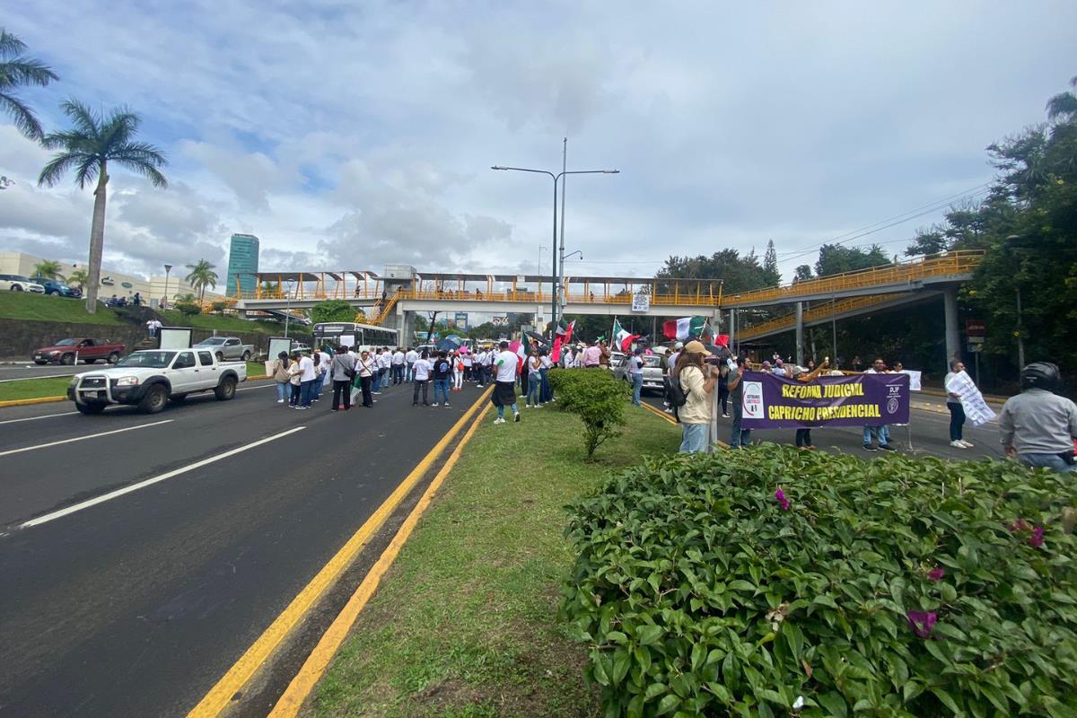 Protesta pacifica en Xalapa. Créditos: Rosalinda Morales.