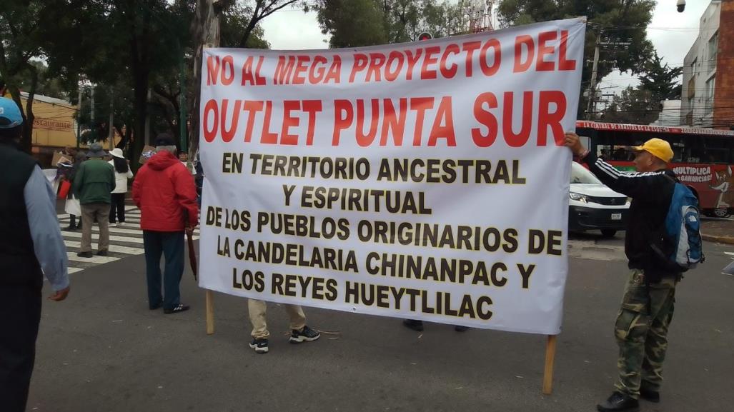 Protestan contra construcciones en Coyoacán que afectan suministro de agua