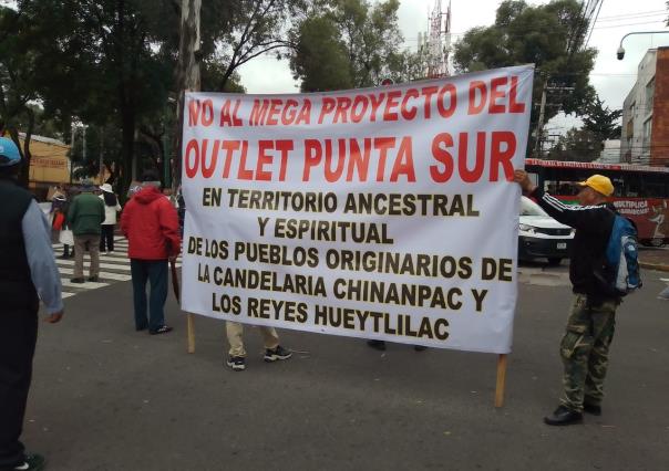 Protestan contra construcciones en Coyoacán que afectan suministro de agua