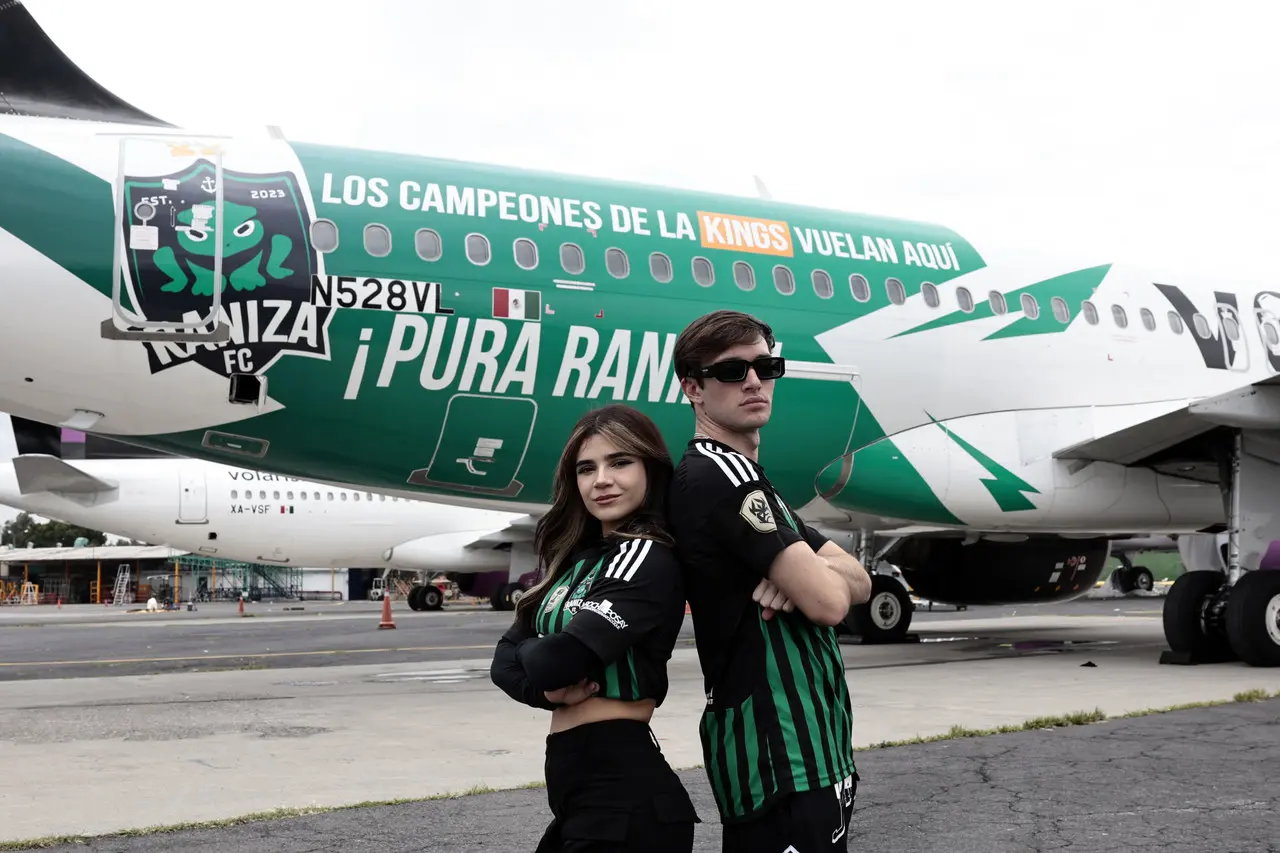 La Raniza FC y Volaris presentan el primer avión de la Kings League Américas