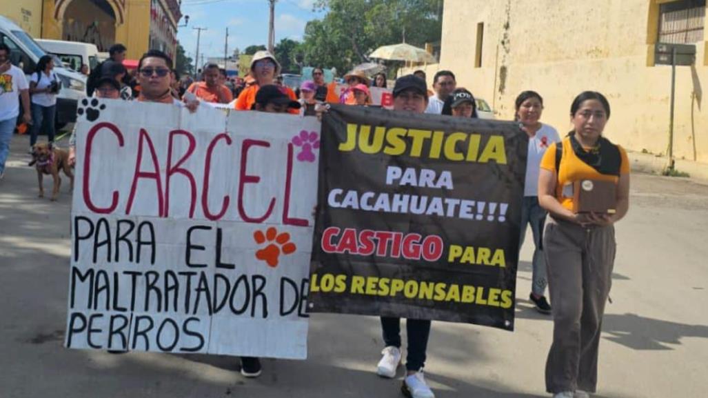 Marcha por Cacahuate en Seyé: exigen justicia por maltrato animal