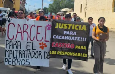 Marcha por Cacahuate en Seyé: exigen justicia por maltrato animal