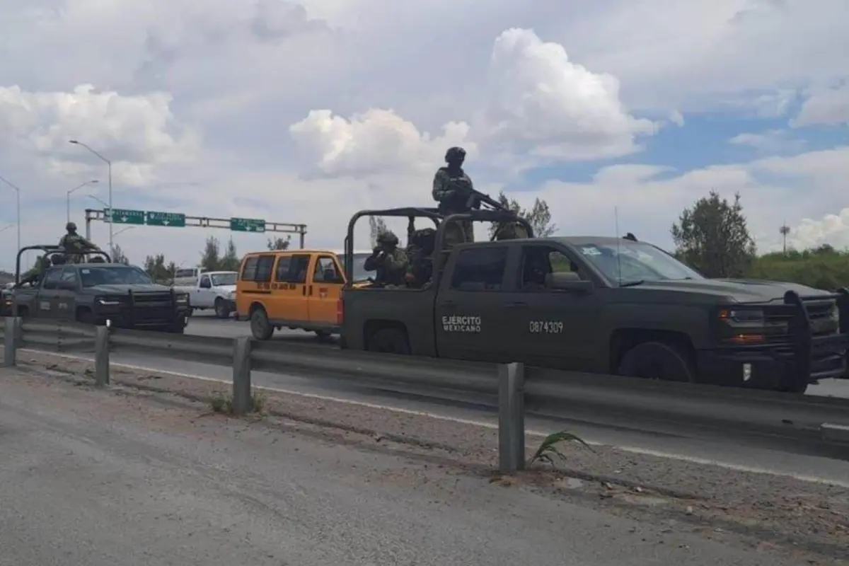 Elementos del Ejército mexicano arriban a la ciudad de Reynosa, Tamaulipas. Foto: Posta Tamaulipas