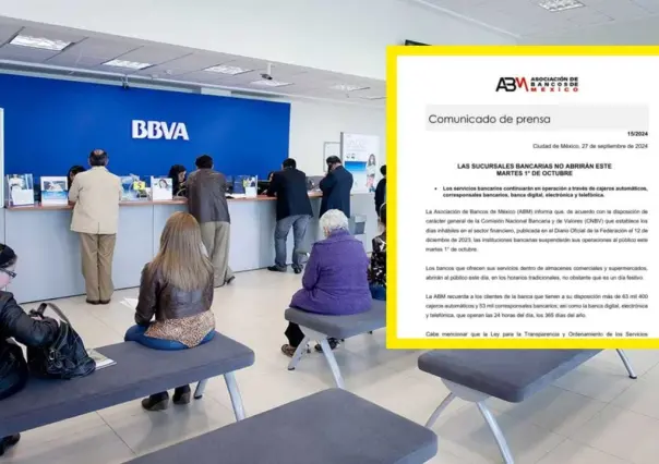 ¿Abrirán los bancos el 01 de octubre? Aquí te decimos