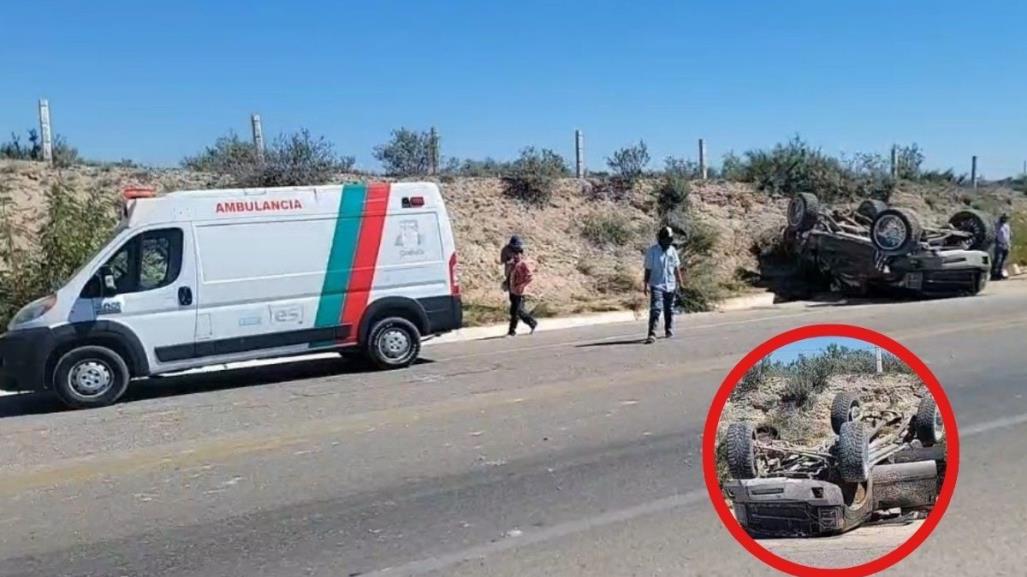 Volcadura en la carretera Acuña-Piedras Negras deja a un lesionado