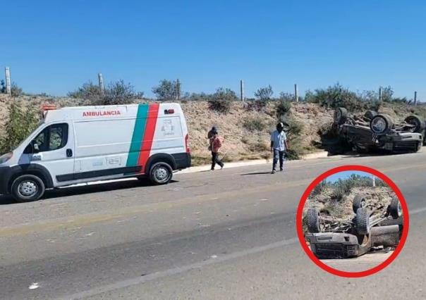 Volcadura en la carretera Acuña-Piedras Negras deja a un lesionado