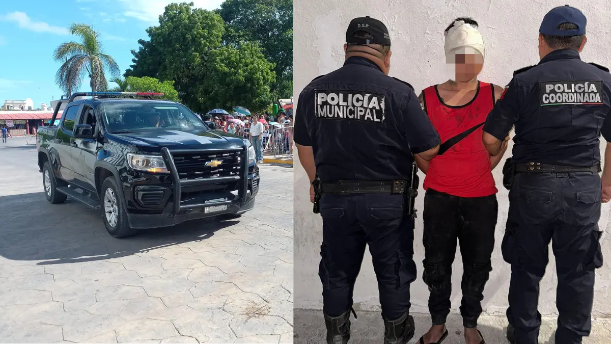 El hombre fue detenido después de ser atendido por un médico Foto: DSPT Progreso