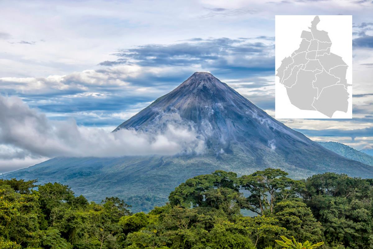 Volcán, mapa de la Ciudad de México. Foto: Canva/Wikipedia