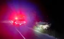 Localizan tráiler volcado en el libramiento San Fernando