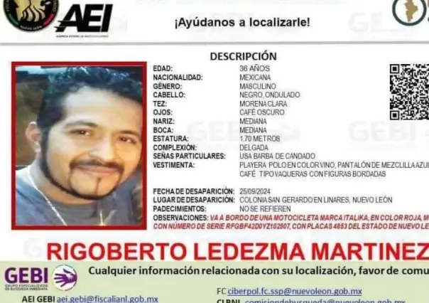 Hombre desaparece tras salir a trabajar en Linares