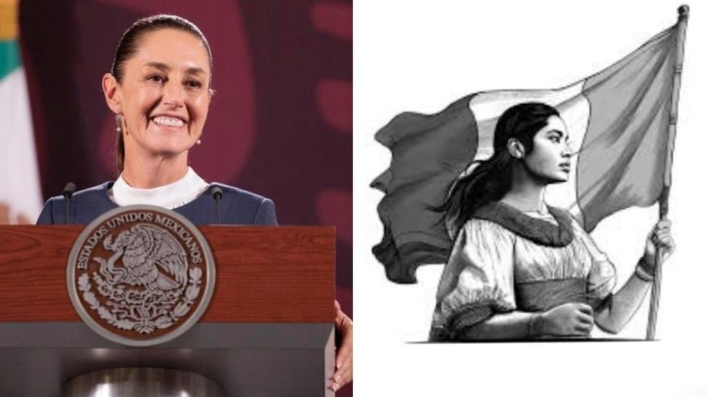 ¿Hay un rostro en la bandera del nuevo logo del Gobierno de Claudia Sheinbaum?