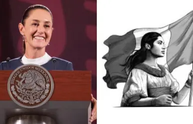 ¿Hay un rostro en la bandera del nuevo logo del Gobierno de Claudia Sheinbaum?