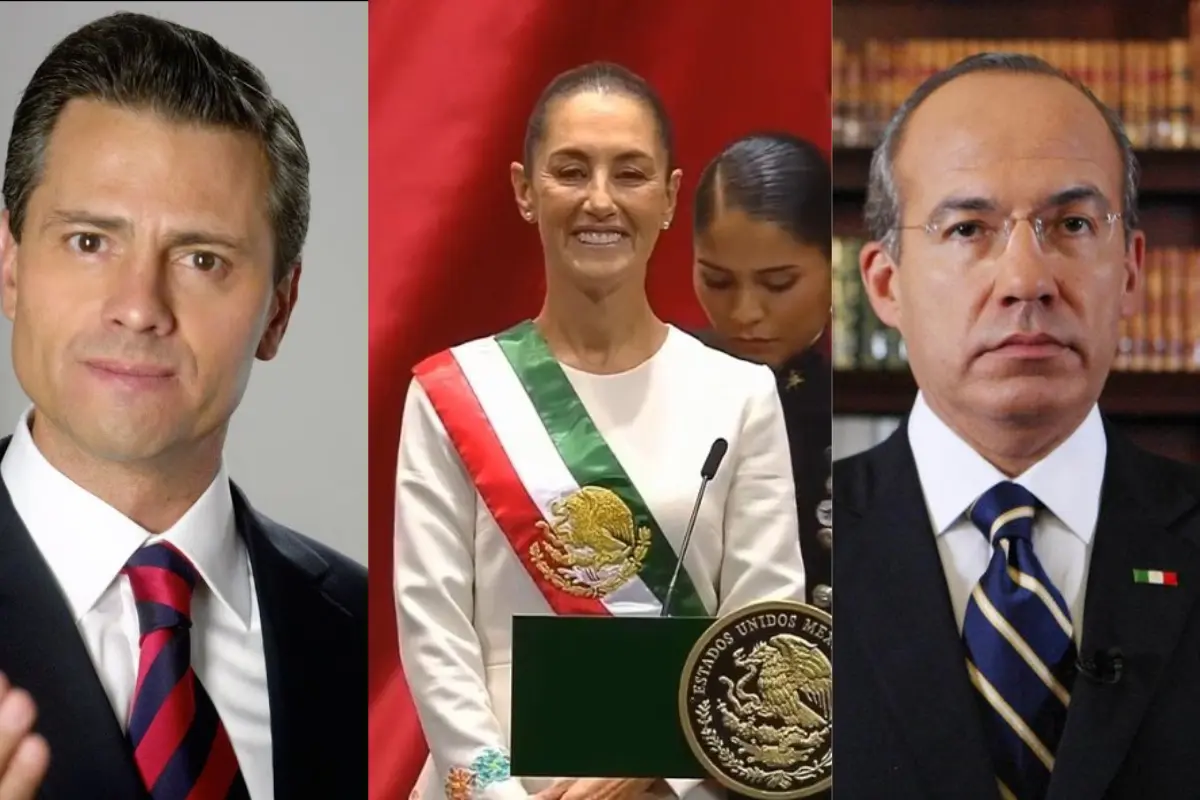 Claudia Sheinbaum, Felipe Calderón y Enrique Peña Nieto.    Foto: Especial