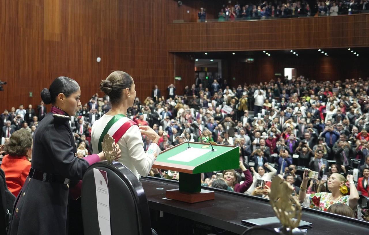 Claudia Sheinbaum Pardo toma protesta como la primera presidente de México. Foto. Claudia Sheinbaum