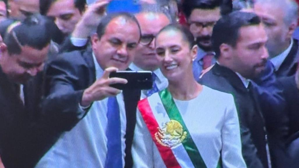 Cuauhtémoc Blanco aparece en toma de protesta de Claudia Sheinbaum