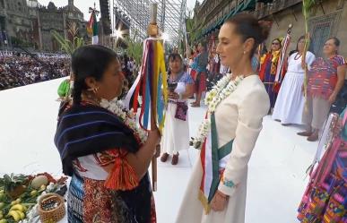 Recibe Claudia Sheinbaum Bastón de Mando; conoce su significado