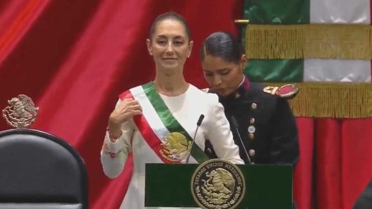 Es originaria de Durango la militar que colocó la banda presidencial a Claudia Sheinbaum. Foto: Cortesía.