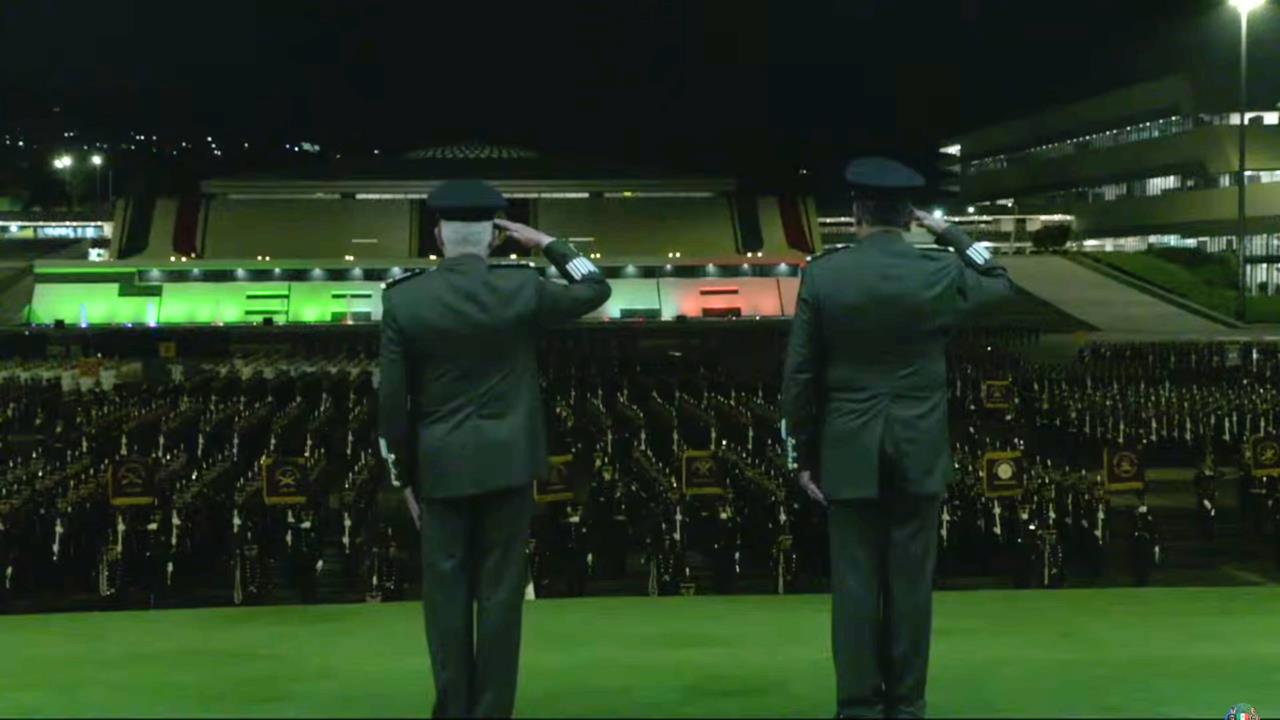 Ceremonia militar de entrega y recepción. Captura de pantalla / YouTube (SEDENAmx)