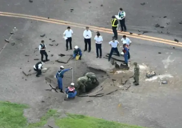 Estalla bomba de la Segunda Guerra Mundial en aeropuerto de Japón