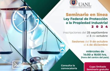 Participa en el seminario en línea sobre propiedad industrial de la UANL