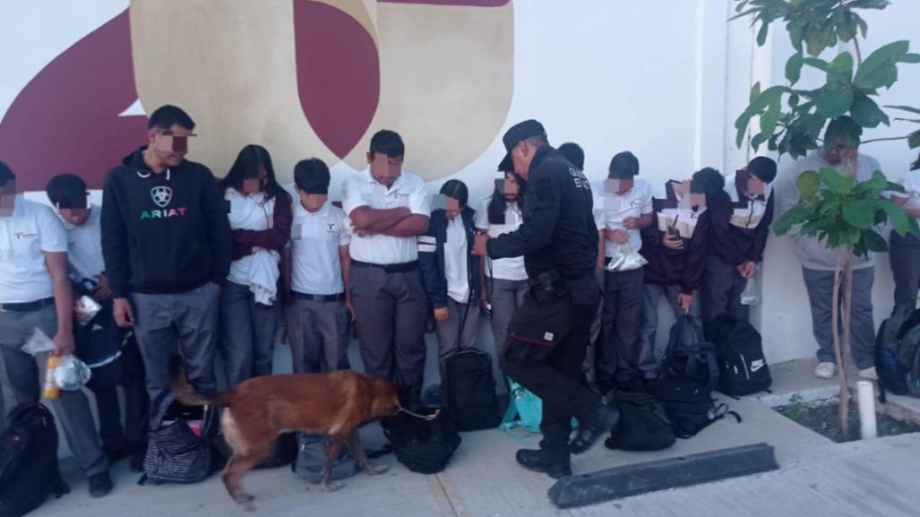 Encuentran droga y armas tras operativo mochila en escuela de Tamaulipas