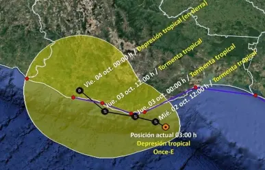 Chiapas en alerta por depresión tropical Once-E; se pronostican lluvias fuertes