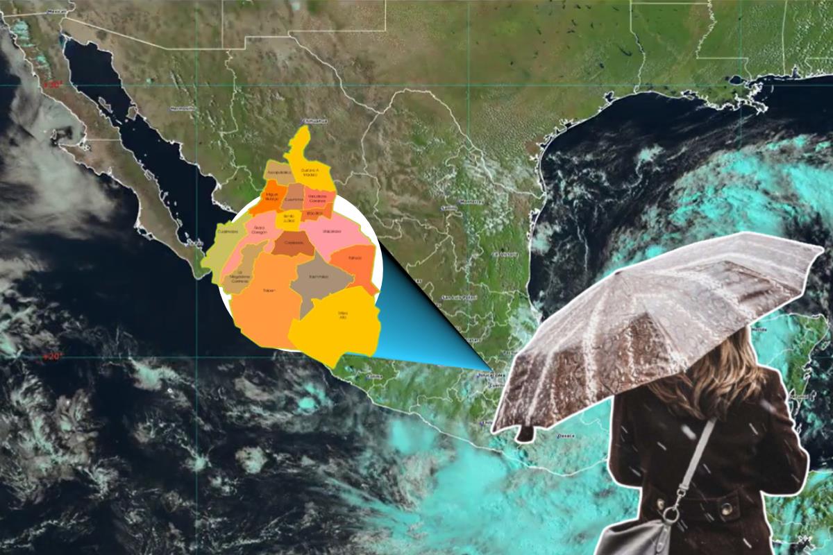 Mapa de México con la trayectoria de la depresión tropical Once-E.   Foto: Especial