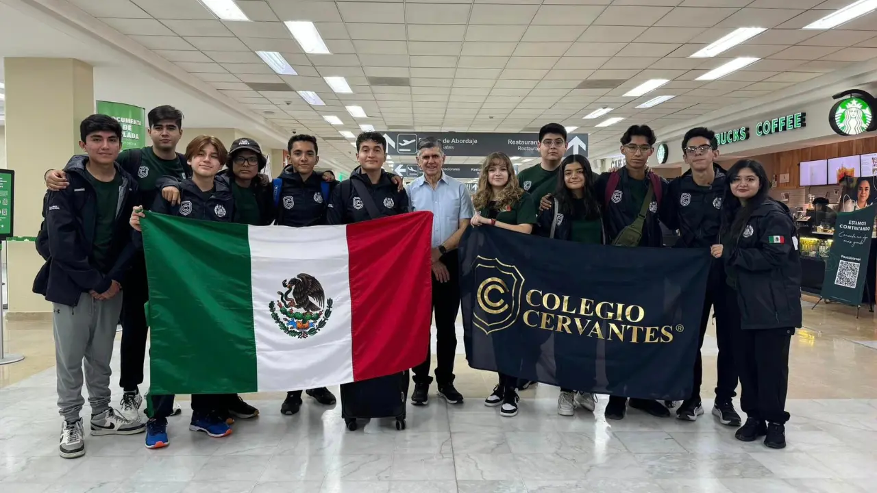 Equipo coahuilense rumbo al  FIRST Global Challenge 2024 / Foto: Colegio Cervantes de Torreón S.C.