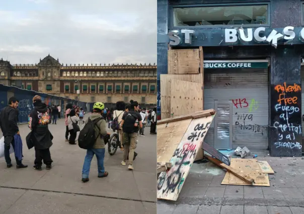 Destrozos y vandalismo, así inicia la marcha del 56 aniversario del 2 de octubre