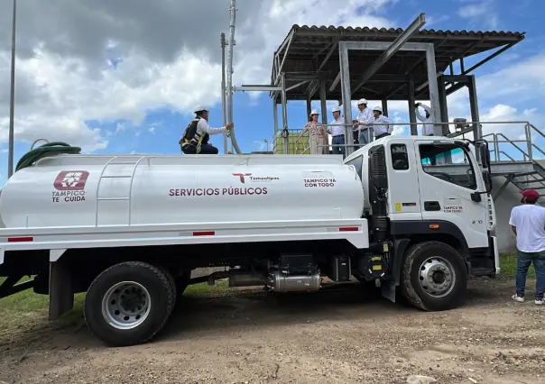 Implementan riego de áreas verdes con agua tratada en Tampico