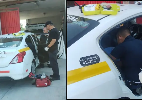 Bomberos en Saltillo auxilian a mujer a dar a luz dentro de un taxi