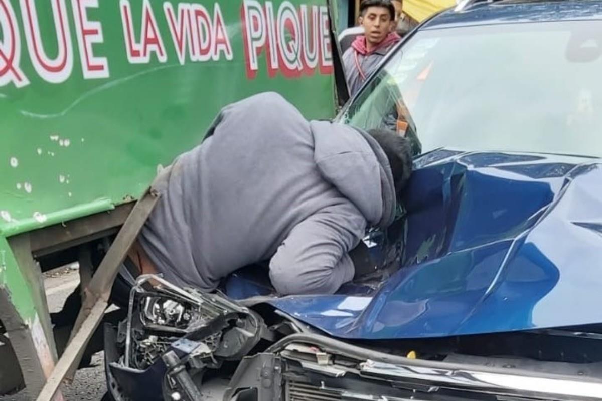 El asaltante quedó prensado y perdió la vida Foto: X(Twitter) @MrElDiablo8