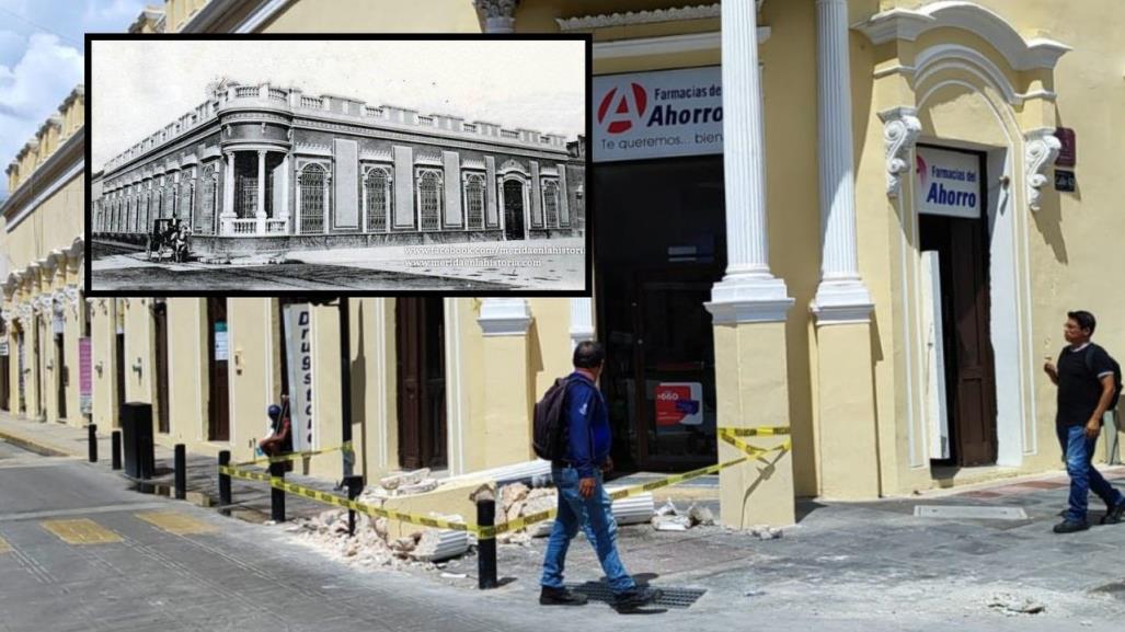 Histórico edificio de Mérida resulta dañado tras un accidente